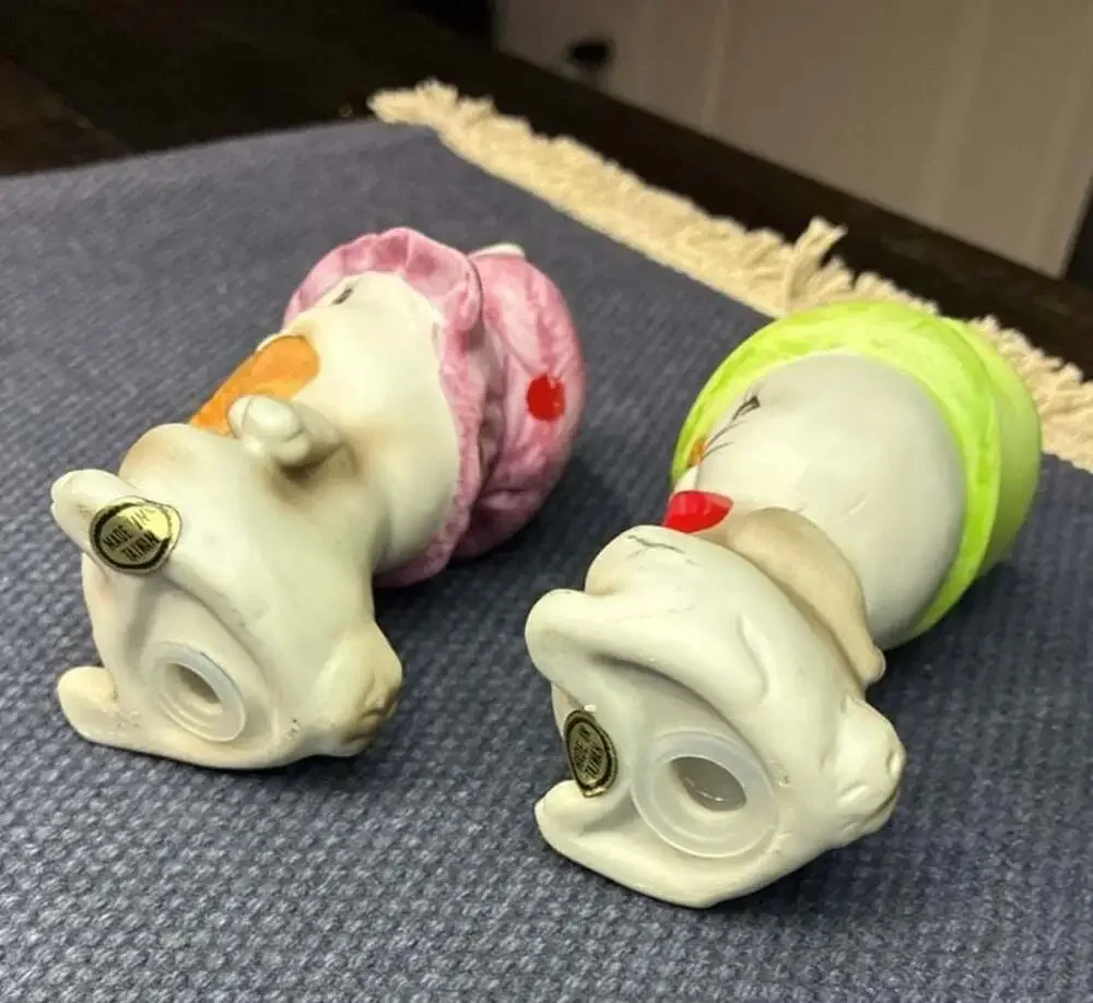 Vintage Anthropomorphic Bunny Easter Salt and Pepper Shakers